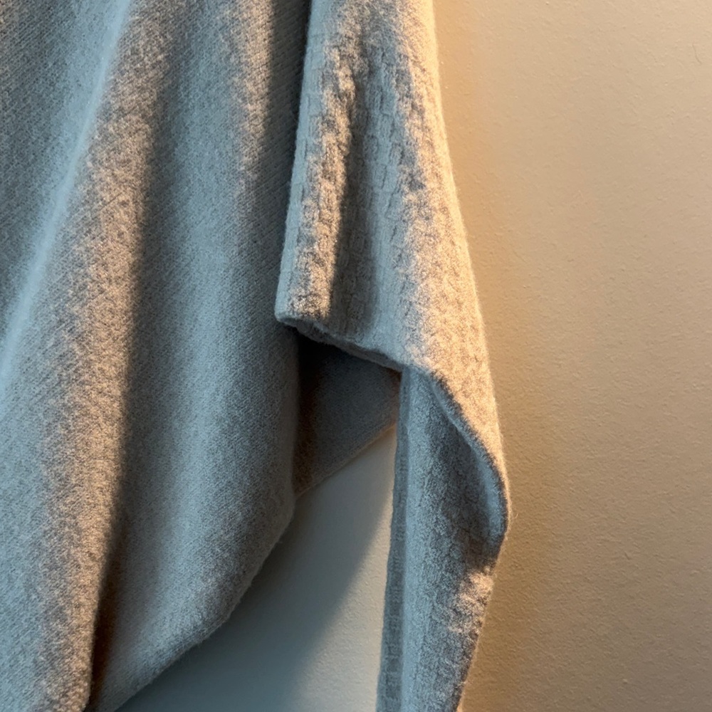 Jaki Cream Asymmetrical Cozy Poncho Sweater - Picture 7 of 11